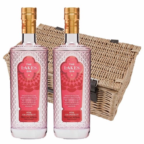 The Lakes Pink Grapefruit Gin 70cl Twin Hamper (2x70cl)